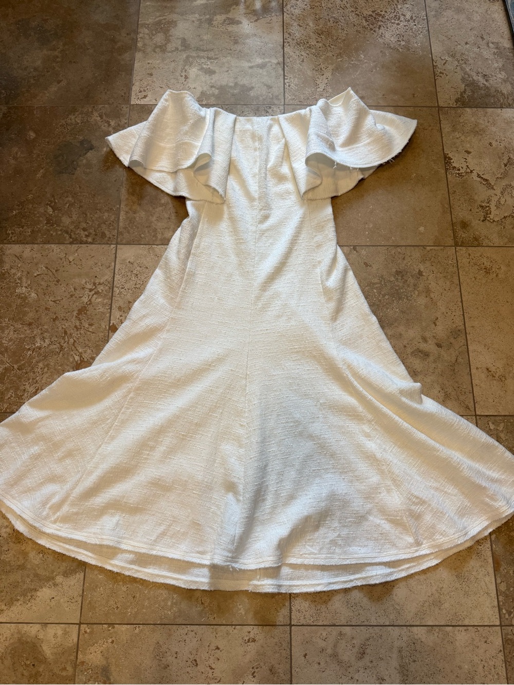 Acler white linen off shoulder dress AU 10/ US6 $480